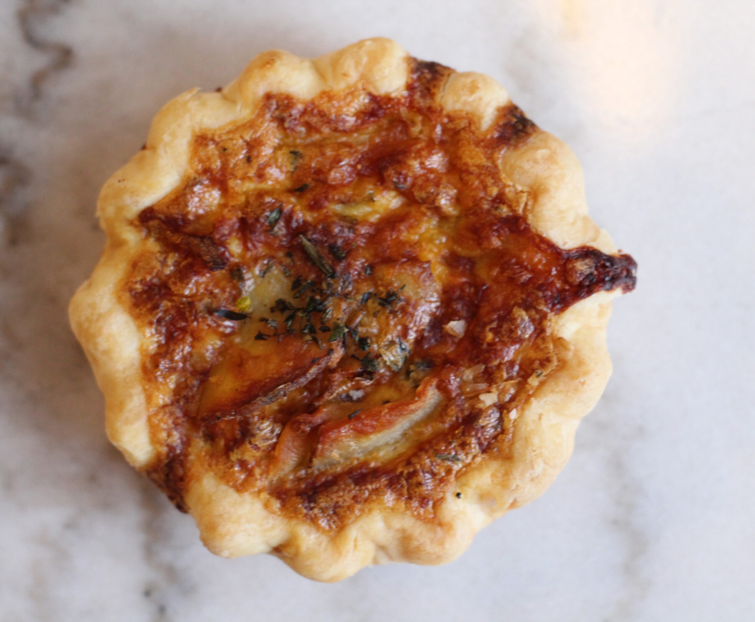Mini quiche fresh local eggs and sausage cheese